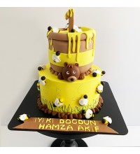 Ayı ve Arılı Konsept Pasta
